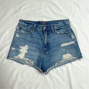 Abercrombie & Fitch Annie High Rise Jean Shorts